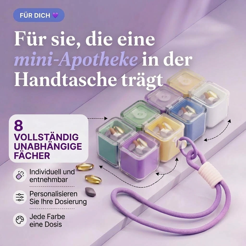 KubiSafe™- Kubischer Pillenorganizer